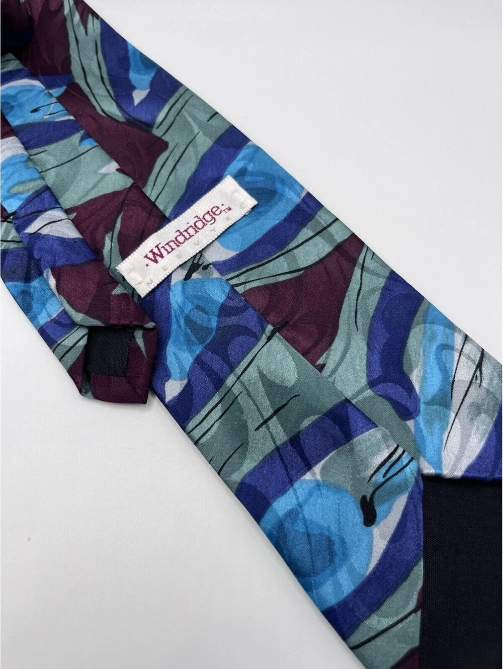 Windridge Mervyns Tie Geo Swirl Classic Retro Vintage  3.5